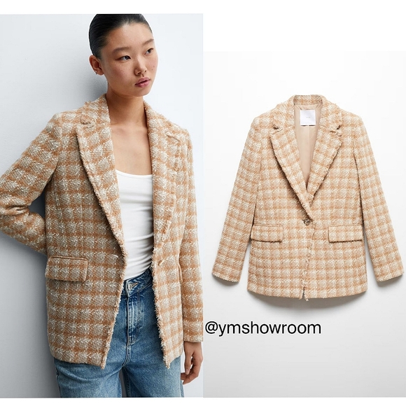 Mango Jackets & Blazers - 004 MANGO Tweed jacket